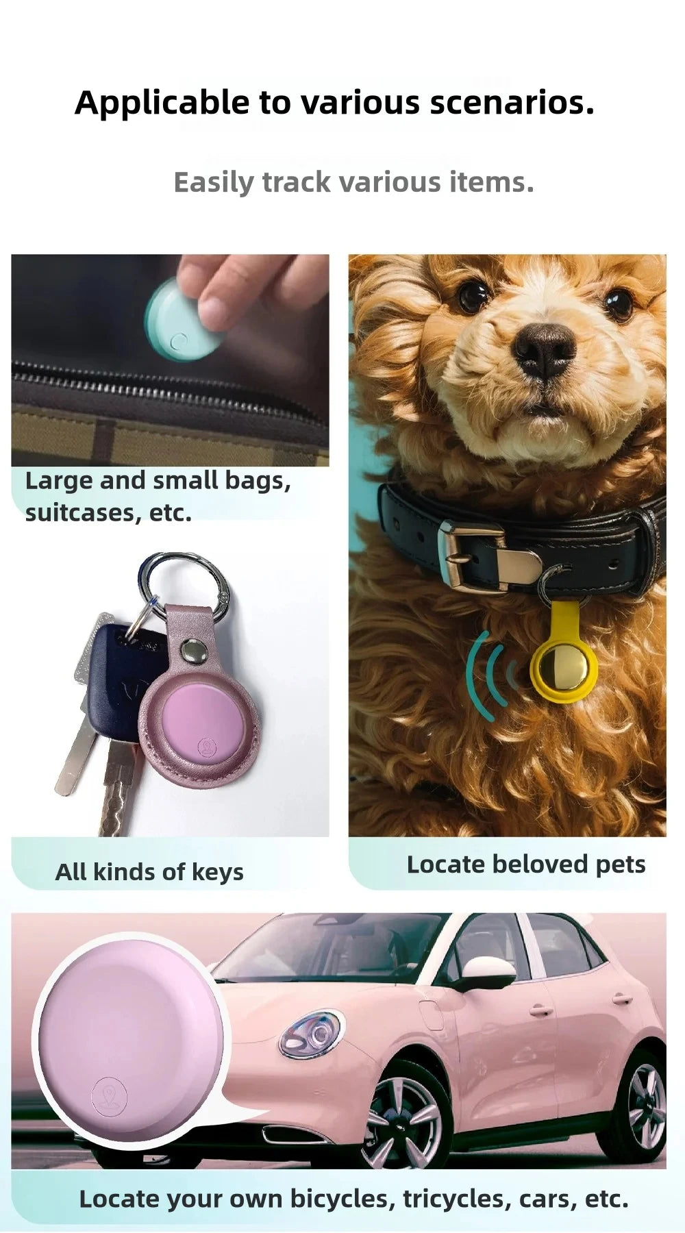 Xiaomi Mini Tracker Bluetooth 5.0 Lasting Key Wallet Luggage Pet Smart Loss Prevention For Android iOS Air Tag Lost Alert Device