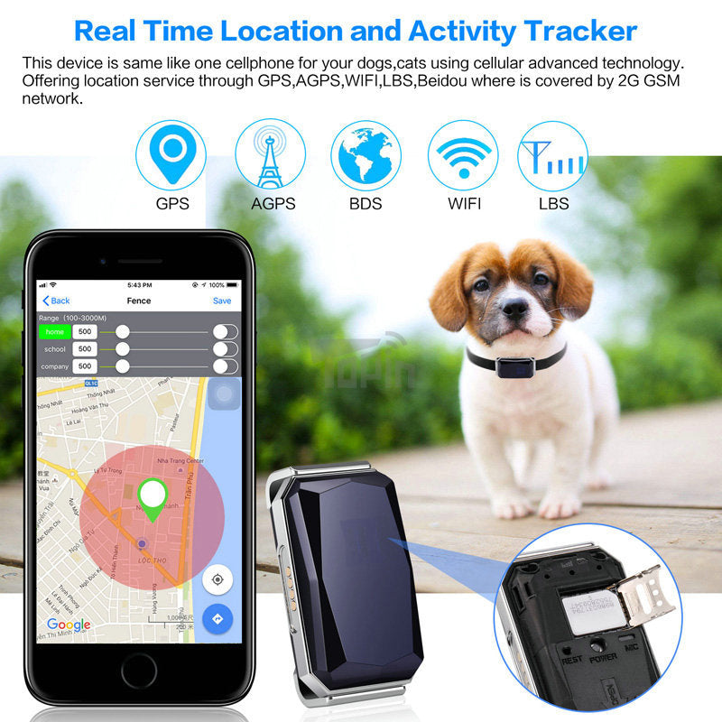 Never lose a moment of sleep worrying about your dog again. The Rocco & Co. GPS Tracker is your dog's new best friend—and yours. Lightweight, waterproof, and ridiculously easy to use, it provides real-time GPS tracking straight to your phone. Set a safe z