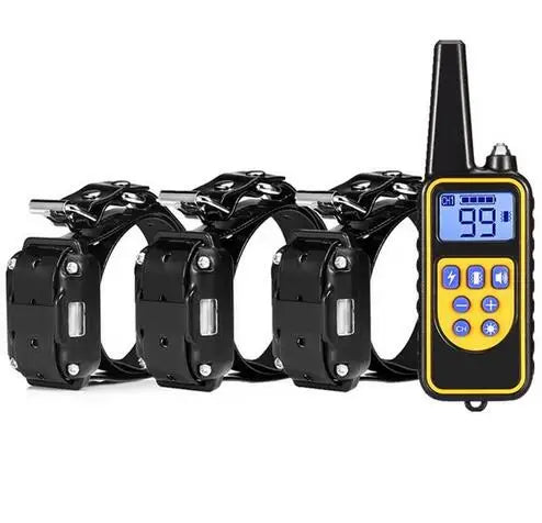 PuPoPan New Electric Dog Training Collar Remote Control Waterproof Pet BehaviorFor 5-120lbs Puppy With Shock Vibration 3300Ft