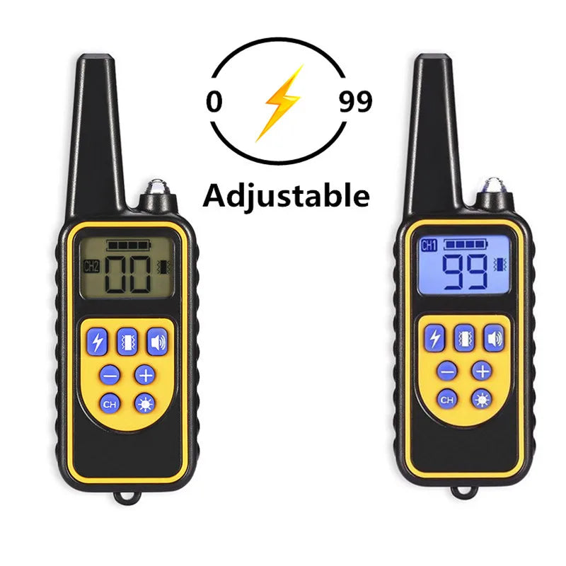 PuPoPan New Electric Dog Training Collar Remote Control Waterproof Pet BehaviorFor 5-120lbs Puppy With Shock Vibration 3300Ft