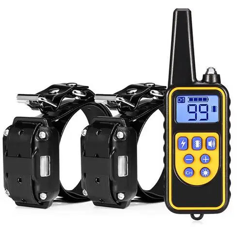 PuPoPan New Electric Dog Training Collar Remote Control Waterproof Pet BehaviorFor 5-120lbs Puppy With Shock Vibration 3300Ft