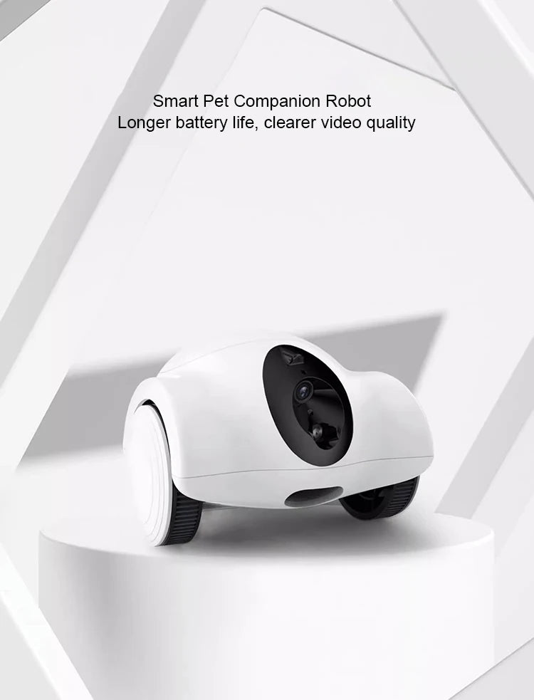 Dog Treat Camera Dispenser Feeder 1080P Full HD Wifi Camera 360°Move Freely 2-Way Audio App 30 Days Long Standby Pet Robot Toys