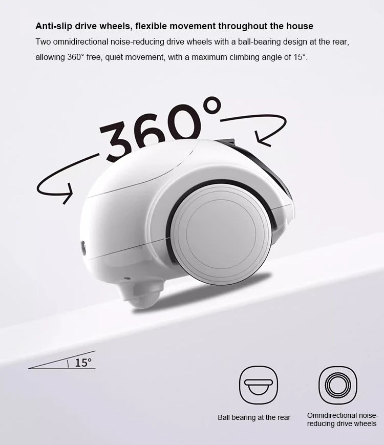 Dog Treat Camera Dispenser Feeder 1080P Full HD Wifi Camera 360°Move Freely 2-Way Audio App 30 Days Long Standby Pet Robot Toys
