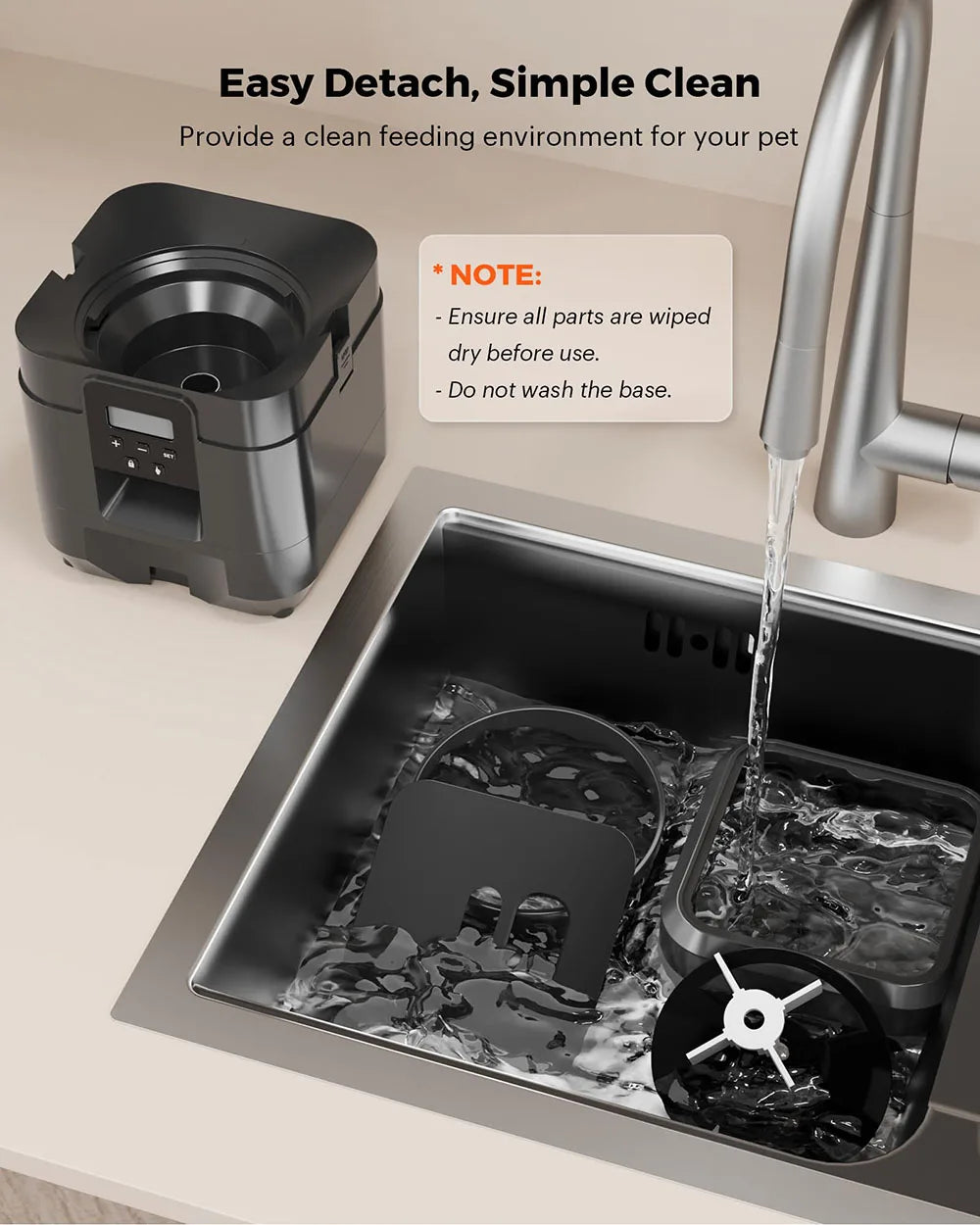 Keep your pet fed and happy, no matter where you are, with our Smart Pet Feeder. This sleek, modern device is more than just a food dispenser—it's your pet's personal mealtime manager.