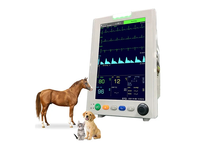 Portable Vital Signs Patient Monitor Animal Vet Multi Parameter Medical With Vet Capnograph Veterinary