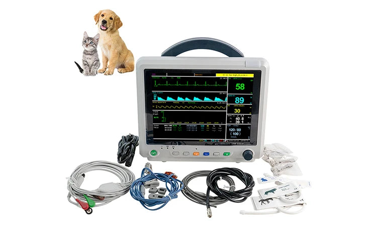 Portable Vital Signs Patient Monitor Animal Vet Multi Parameter Medical With Vet Capnograph Veterinary