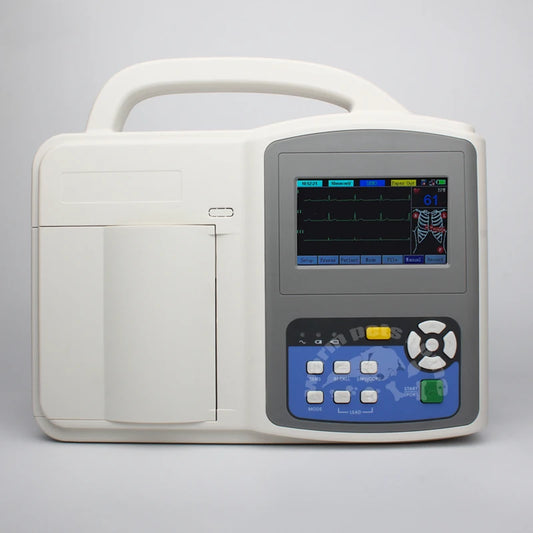 Veterinary ECG Machine Monitor 3-Channel Electrocardiograph For Dog Cat Animals Vet Equipment