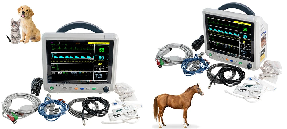 Portable Vital Signs Patient Monitor Animal Vet Multi Parameter Medical With Vet Capnograph Veterinary