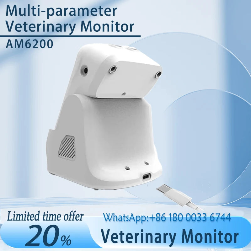 Ensure your pet's well-being with the Multi-parameter Veterinary Monitor. This professional-grade device brings veterinary care to your fingertips, allowing you to easily track your pet's vital signs from the comfort of your home.
