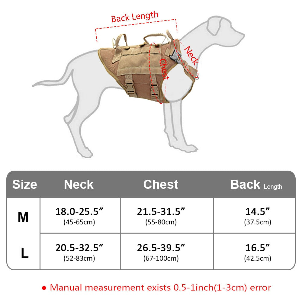 Tactical Dog Harness Military No Pull Pet Harness Vest-5