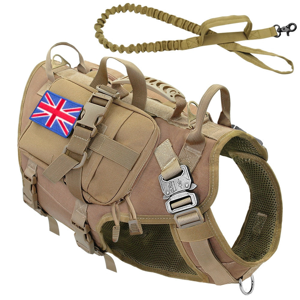 Tactical Dog Harness Military No Pull Pet Harness Vest-20
