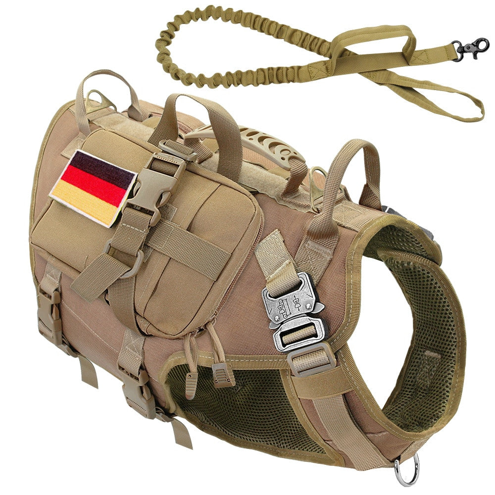 Tactical Dog Harness Military No Pull Pet Harness Vest-17
