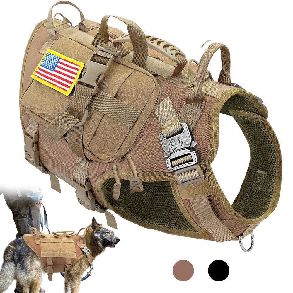 Tactical Dog Harness Military No Pull Pet Harness Vest-0