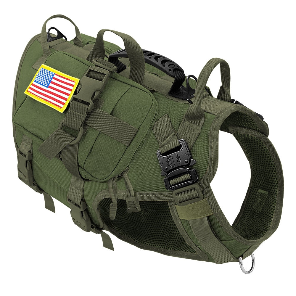 Tactical Dog Harness Military No Pull Pet Harness Vest-7