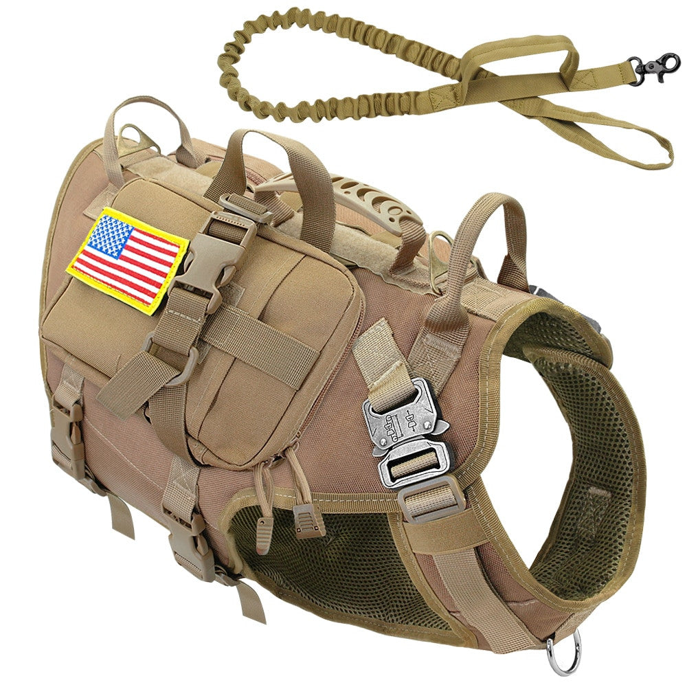 Tactical Dog Harness Military No Pull Pet Harness Vest-24
