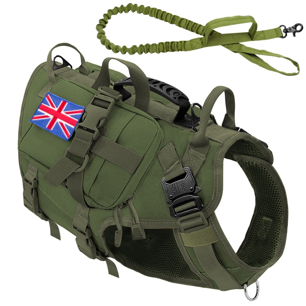 Tactical Dog Harness Military No Pull Pet Harness Vest-19